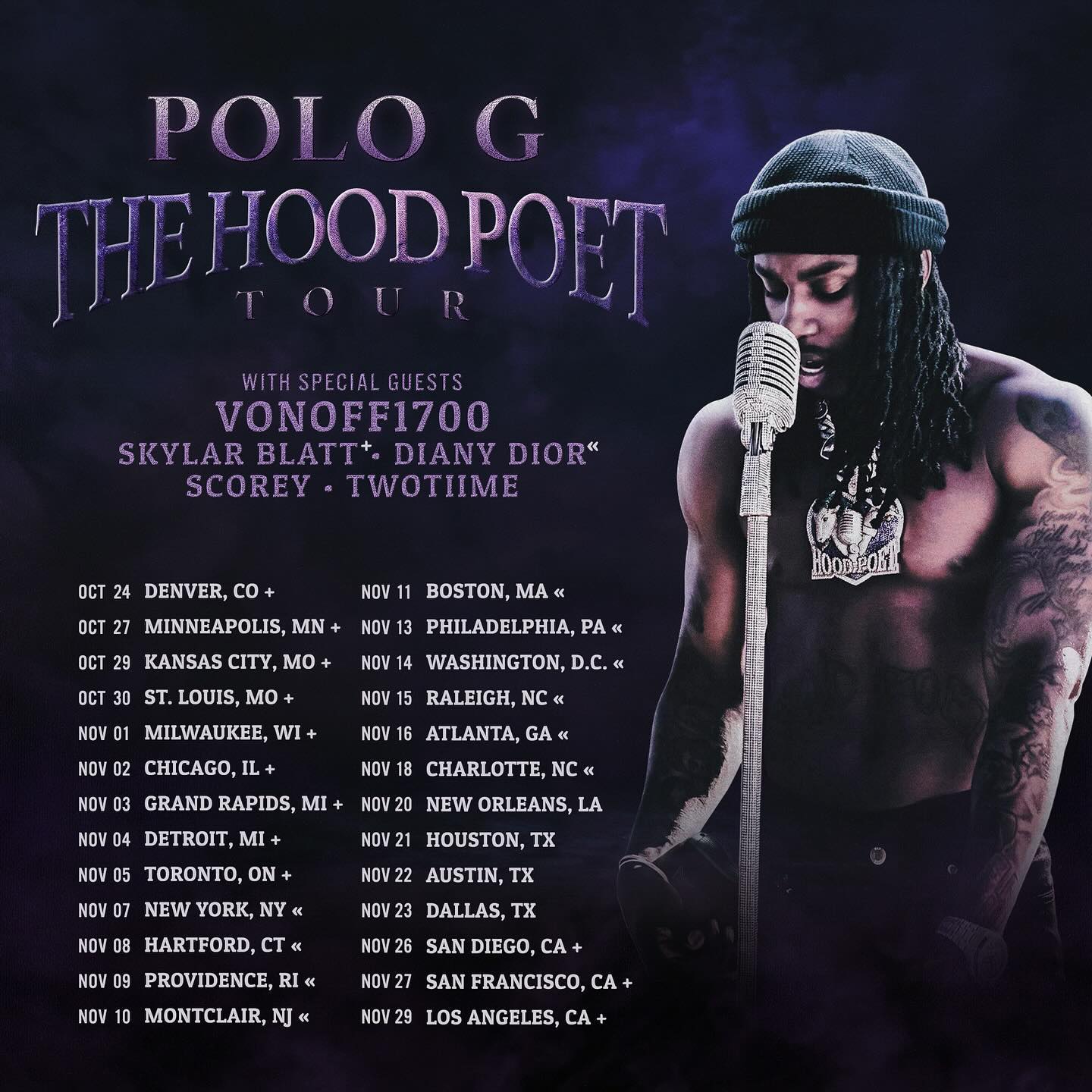 The Hood Poet Tour Poster 2024